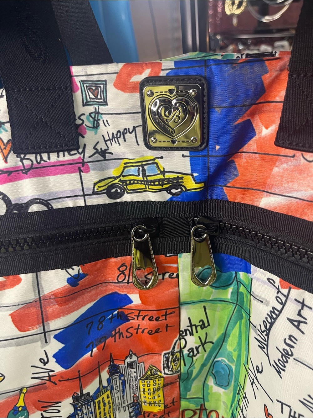 Brighton Multicolor City-Print Travel Tote - Picture 6 of 12